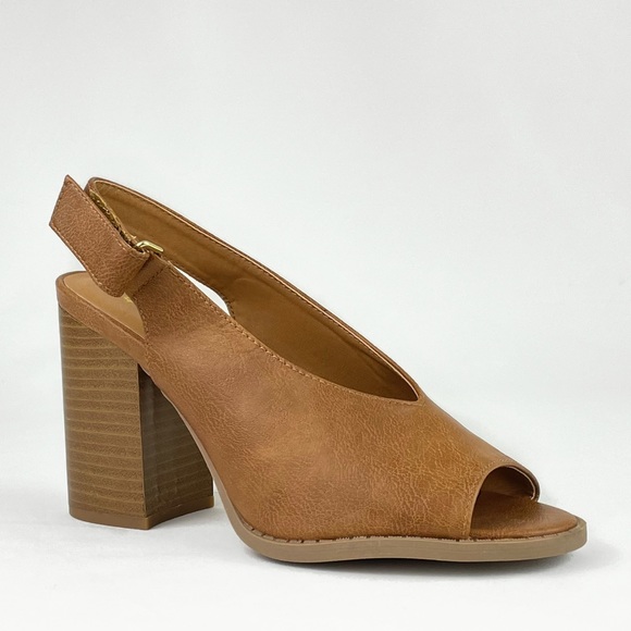 🆕 Peep Toe Slingback Heels - Picture 4 of 14